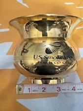 Copenhagen Brass Cuspidor Spittoon Vintage 1999 US Tobacco Co Original Box