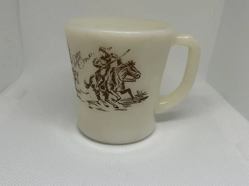 Davy Crockett Brown  Fire King Mug