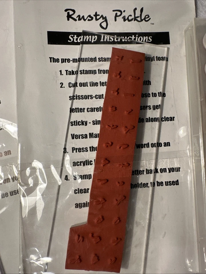 Lote De 4 Nuevos Juegos Estampillas De Goma Letras Completo Alfabeto Diferentes Fuentes Nuevo Foto 3 de 4