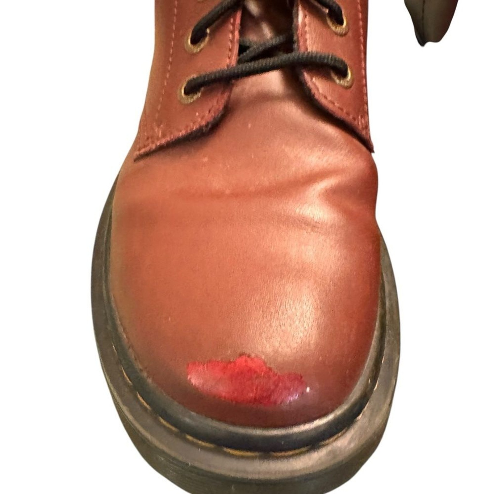 Dr. Martens Doc Luana Cherry Red Leather Combat Boots US 10 EU 42 AW004 in GUC thumbnail 11