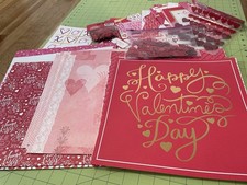 100 Pieces Valentine/Love Hearts Scrapbooking Journals 12x12 Cardstock SALE