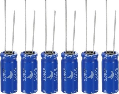 6 Pcs 3V 5F Super Capacitor, 0.31x0.31x0.79 Aluminum Super Capacitors