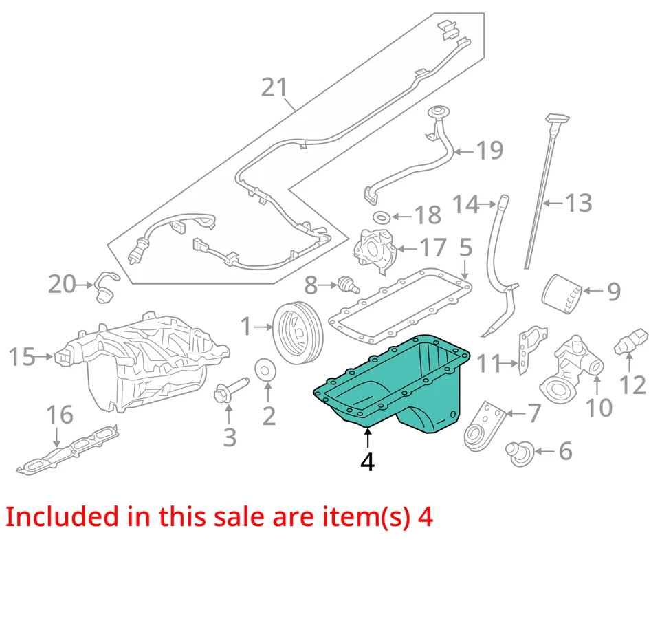 Oil Pan 8-330 5.4L 3V Fits 04-06 FORD F150 PICKUP 3697828 Foto 3 de 4