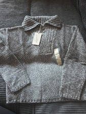 Women's Mock Turtleneck Quarter Zip Pullover Sweater - Universal Thread Gray M