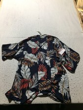 Haptics Blouse Womens M Medium Navy Blue Palm...