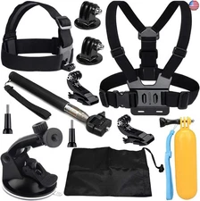 Action Camera Accessories Kit Compatible with AKASO EK7000 Brave 4 GoPro Hero