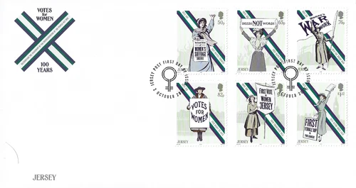 2018 Jersey Centenary of Votes for Women First Day Cover