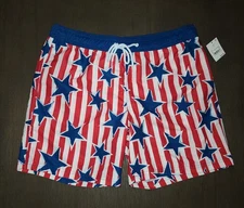 NEW MENS MAD ENGINE PATRIOTIC USA MID THIGH SWIM TRUNKS SHORTS SIZE M