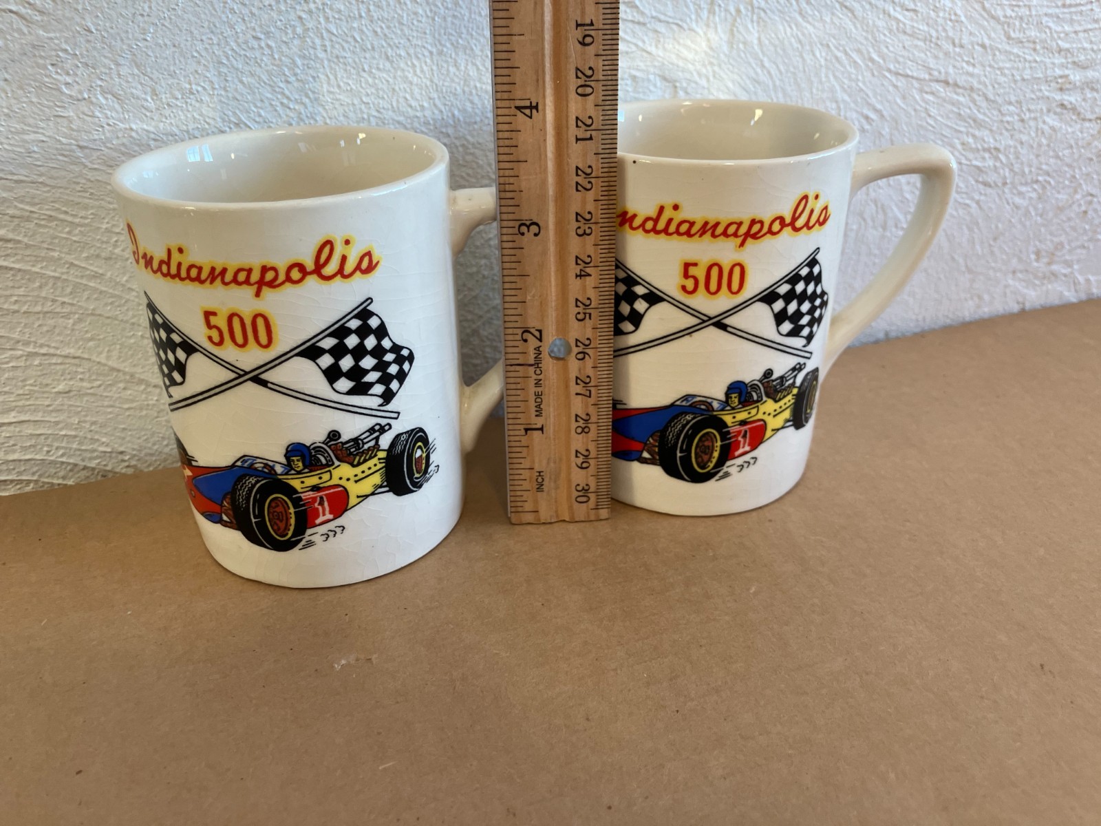 2 Indianapolis 500 Coffee Mugs 1968 era