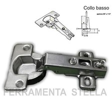 24 PEZZI CERNIERA CERNIERE TIPO SALICE COLLO BASSO ZERO X ANTE PENSILI MOBILI