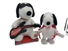Snoopy Joe Valentine  Dancing Cupid Animated Plush Peanuts Charlie Brown Lot/2