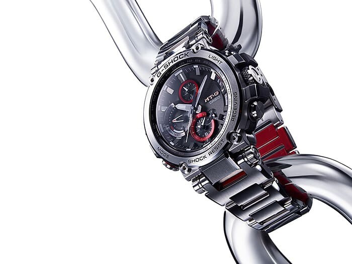 Casio G-SHOCK MTG-B1000 Series 52mm Silver Resin Case Casio G-SHOCK MTG-B1000 Series 52mm Silver Resin Case
