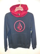 VOLCOM Boy's Big Youth Pullover Hoodie STONE - NVY - Small - NWT