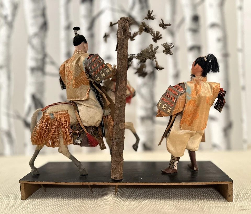 Antique Japanese Samurai Shogun Horse Attendant Musha Ningyo Warrior Doll - Image 3 of 4