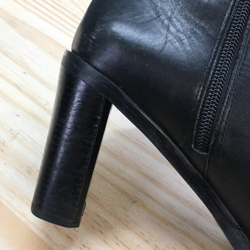 Nine West Damenstiefel 9,5 M eckige Zehenpartie hoher Absatz Stiefeletten schwarz Leder - Bild 7 von 20