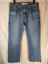 LEVI STRAUSS MENS JEANS 34X30 BOOTCUT BLUE SIGNATURE GOLD STRETCH DOUBLE STITCH