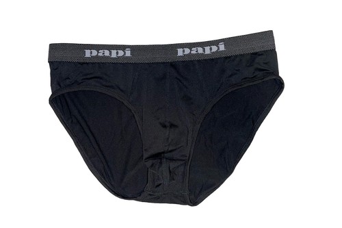 Men’s Papi Polyamide/Elastane Euro Bikini Brief - Sz. L, Black