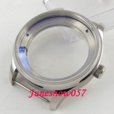 Polished Case 43mm 316L Stainless Steel Watch Case fit ST 2505 2530 Movement 