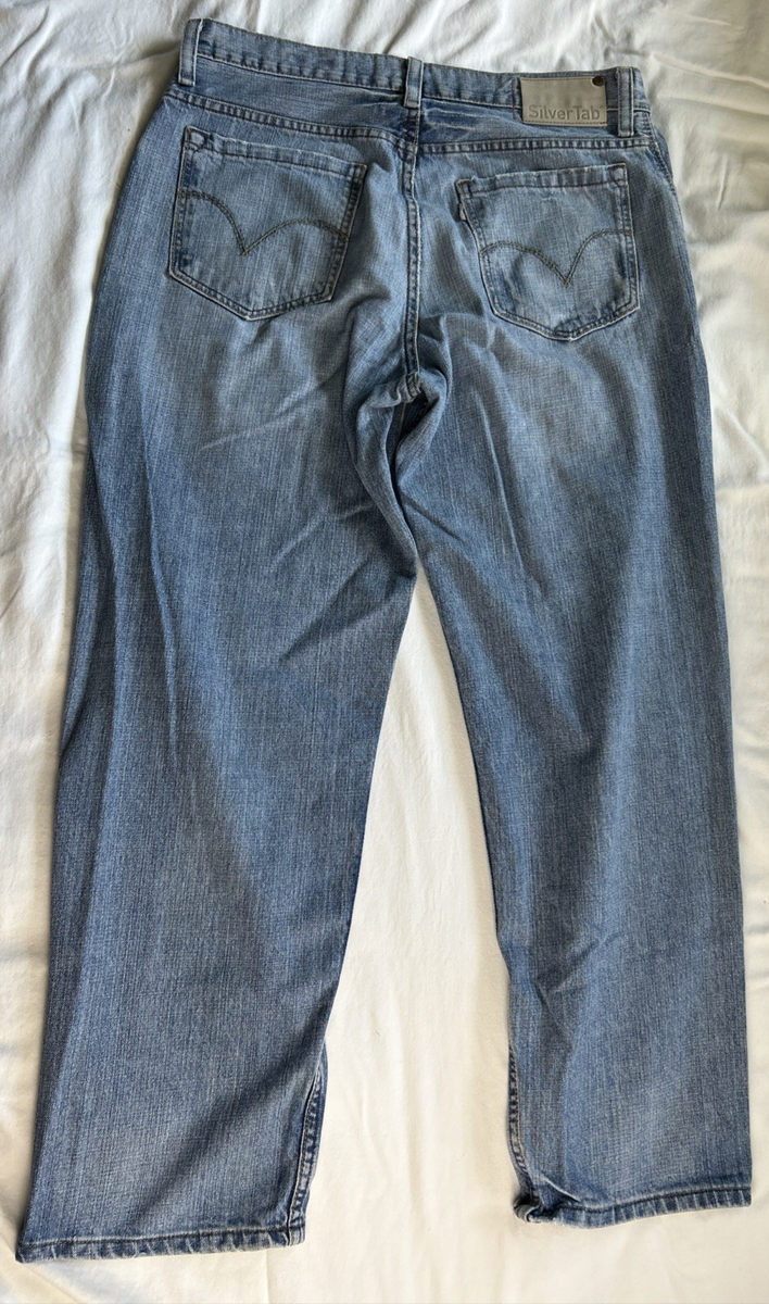 Levis Silver Tab Denim Blue Jeans 34 X 30 Baggy Fit | eBay