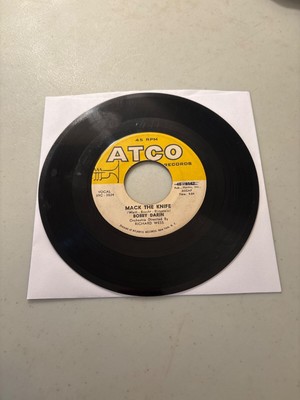 BOBBY DARIN MACK THE KNIFE / WAS THERE A CALL FOR ME 7'' VINYL 45 RPM ON ATCO VG