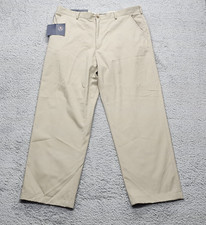 NEW Chaps Men's 38x32 Classic Fit Flat Front Chinos Khaki Wrinkle & Stain Resist