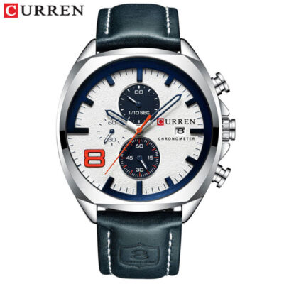 CURREN Men Quartz Watch Multifunctional Wristwatch Male Weekdate Leather Watches