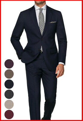 Mens Dark Blue Suits Custom Made Bespoke Tailored Made to Order suit