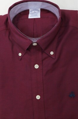 Brooks Brothers Regular The Original Polo Shirt Oxford SMALL Non-Iron Stretch