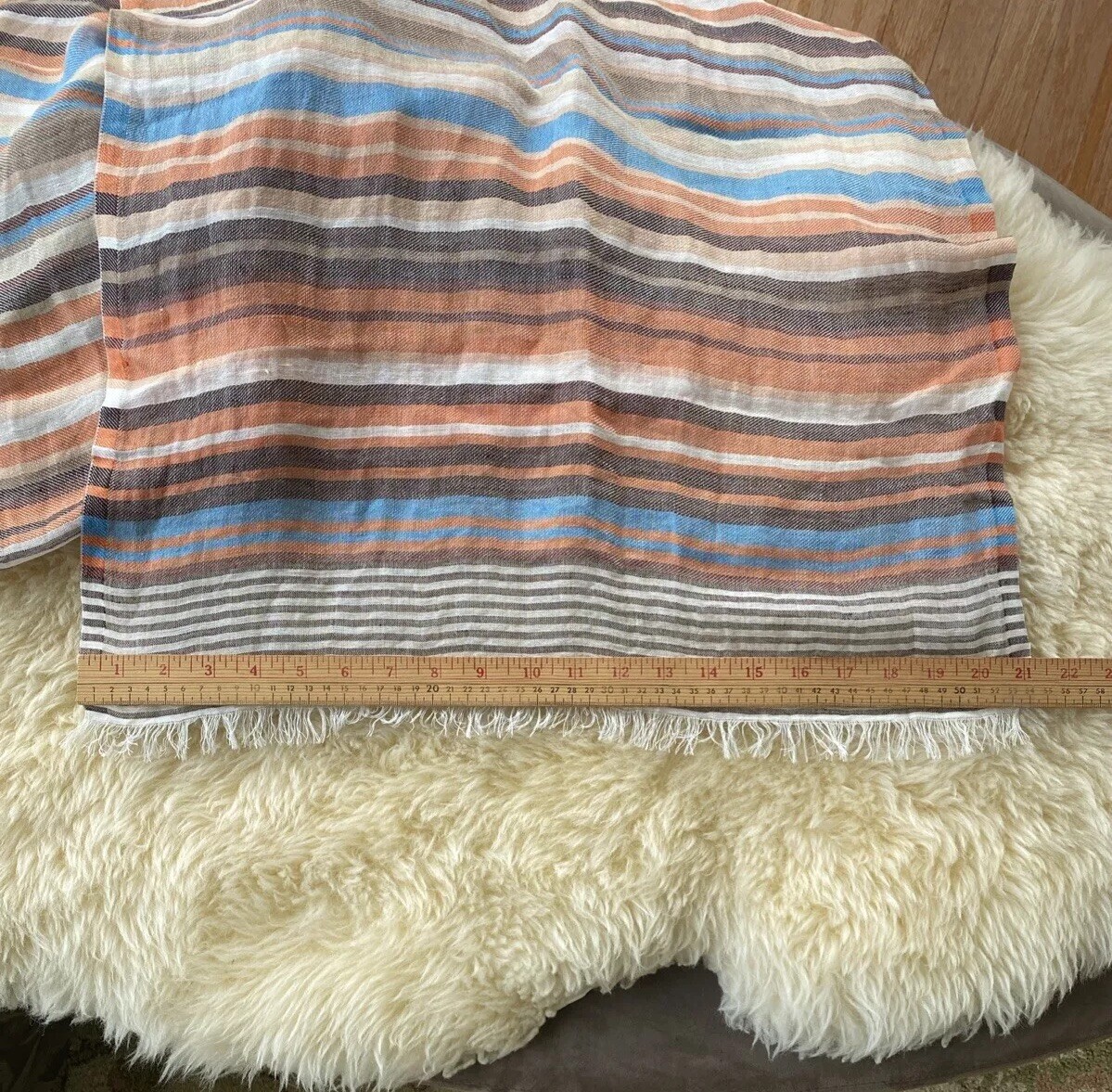 J. McLaughlin Linen Blend Scarf Rectangular 20.5”… - image 5