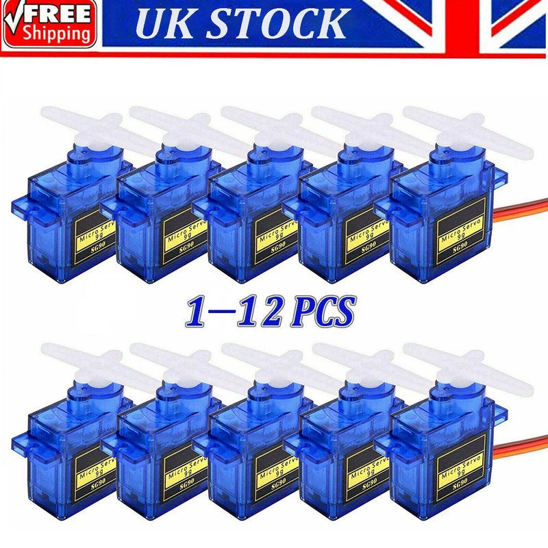 1-20PCS SG90 9G Gear Micro Servo Motor Tower RC Robot Helicopter Plane Car Boat