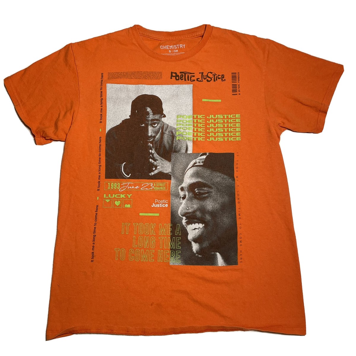 POETIC JUSTICE 2PAC TUPAC SHAKUR 1993 Movie Reprint Rap T-Shirt 