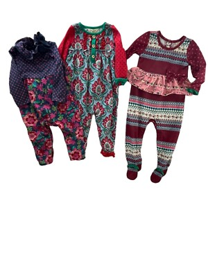 #ad Matilda Jane Lot 3 Rompers One Piece Floral Ruffle Bow Polka Llama Snap 12 18m $49.94