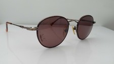 Vintage Rossini Brown Gray Metal Oval Sunglasses FRAMES ONLY Japan