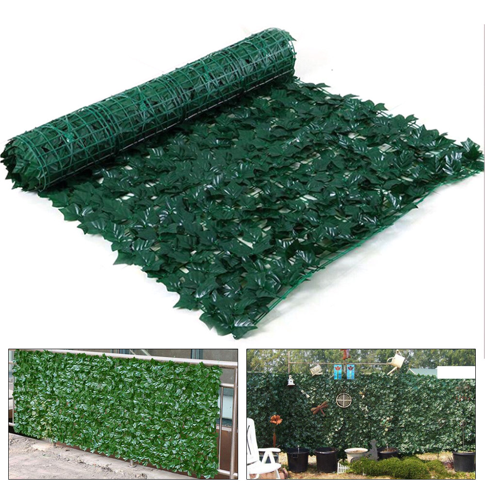 2 Pack 118-Inch Artificial Faux Ivy Privacy Fence Screen - 95% Coverage, Includes Zip Ties