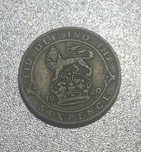 Compare this British Silver Six Pence 1920 VF+ **FREE SHIPPING** - Picture 2 of 2