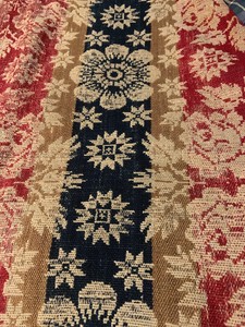 Antique Jacquard Joseph Schnee Freeburg Penn Signed Woven Coverlet