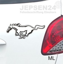 Aufkleber Mustang Pferd 22x9cm S010A ML in Wunschfarbe Auto Roller Laptop Bus
