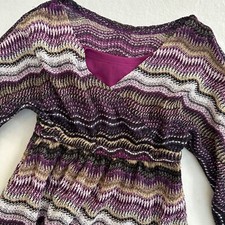 Bonnie Jean Dress Girls Size 8 Party 3/4 Sleeve Purple Multicolor