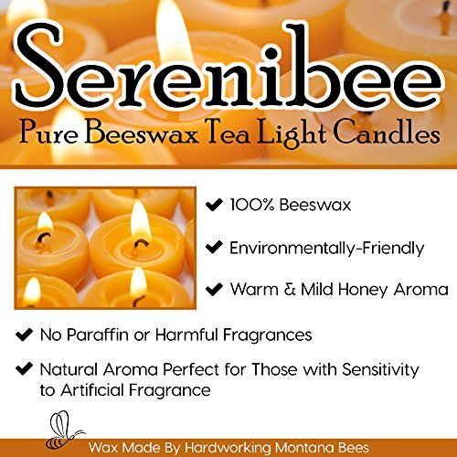 Beeswax Tea Lights Candles With One Reusable Steel Candle Holder And Reusable Co