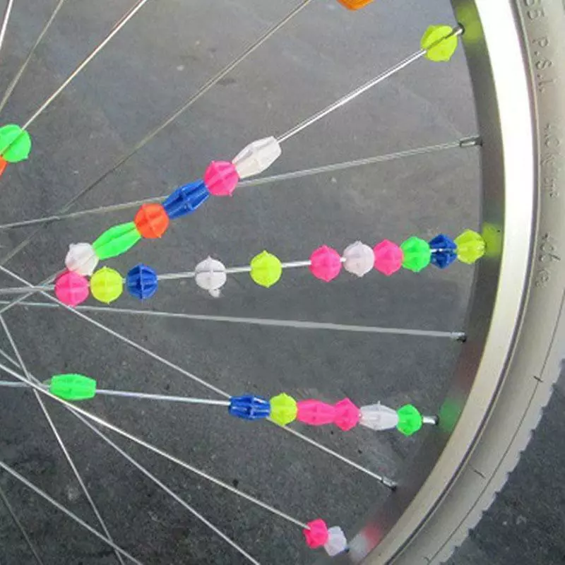 36 Pcs Colorful Star-Shaped Plastic Bicycle Spokes Beads - Perfect  Decorative Accessories For Kids!