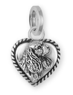 Cavalier King Charles Spaniel Charm Jewelry Handmade Sterling Silver CV7-TC