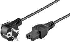 Goobay Cavo alimentazione C15 F a Schuko angolato 2m nero