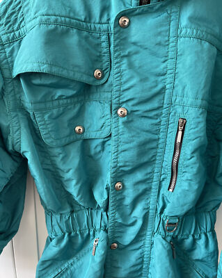 Vintage Descente Mens Sz S Small Ski Jacket 1980s Pristine Teal