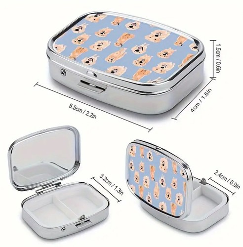 Golden Retriever Pill Box/Trinket Box/ Earring Case. Perfect For Your Purse! - Picture 3 of 9