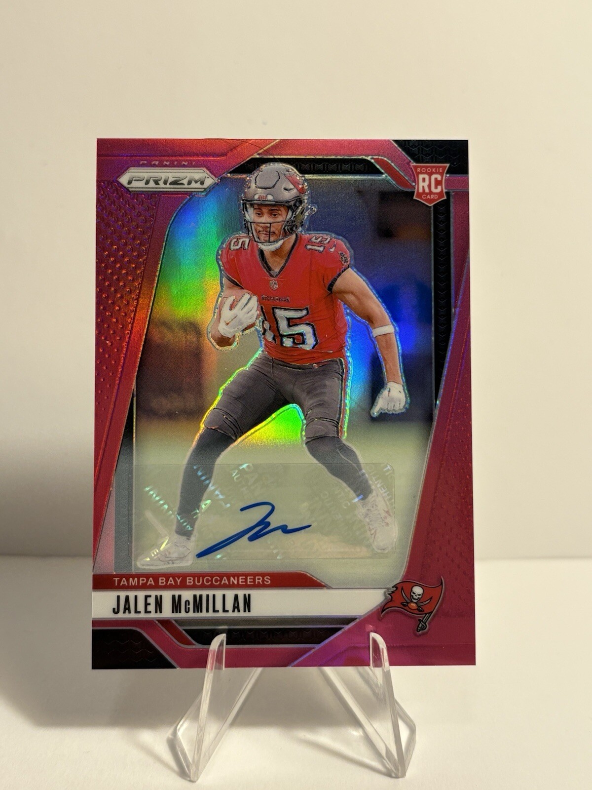 2024 Panini Prizm - Rookies Pink Prizm Autographs #338 Jalen McMillan (AU, RC)