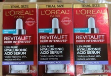 L'oreal Paris Revitalift 3x Derm Intensives Serum .5oz Hyaluronic Acid Face