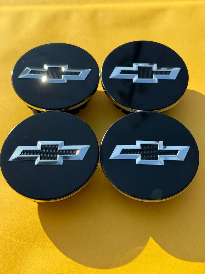 4X CHEVROLET 58mm Black Center Caps, CAMARO, COBALT, CAPTIVA, CRUZE, VOLT - Image 3 of 4