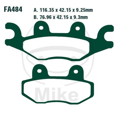 PAIR STD EBC 732.33.63 TGB 250 X MOTION LC 4T 2008-2016 BRAKE PADS