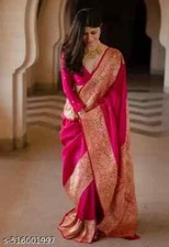 Women's Jacquard Saree With Running Blouse Piece
