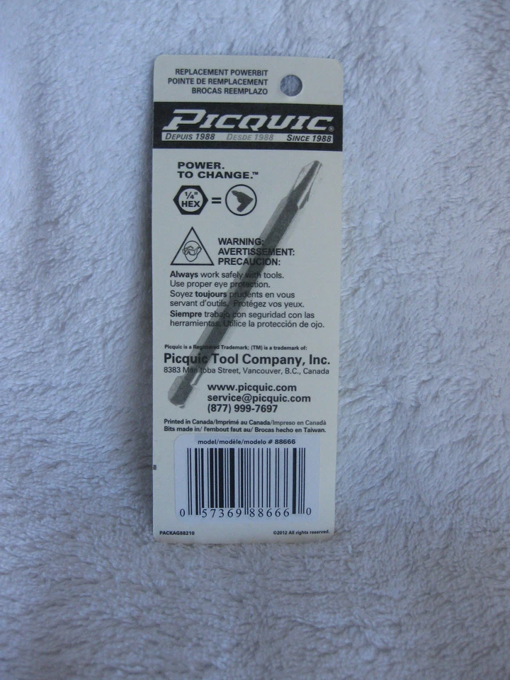 PICQUIC Powerbit - Schrader Valve Bit 3" x 1/4" hex - Image 2 of 2